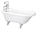 Elizabethan Classics EC-USAR60 Acrylic Roll Top Clawfoot Tub 60 With Tub Rim Faucet Holes