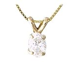 1.00 ct.tw Oval Diamond Solitaire Pendant in 14 kt. Yellow Gold