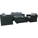 Garden Patio Conservatory All Weather Rattan Sofa Set