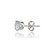 Bria Lou 14k Gold Round-Cut Genuine Natural or Created Gemstone 6mm Solitaire Stud Earrings