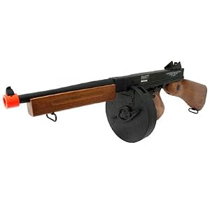 Thompson M1A1 Metal AEG with extra Drum Magazine airsoft gun