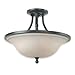 Royce Lighting RSF2247/3-46 Valhalla Semi Flush Mount Heirloom Bronze with Cream Snow...