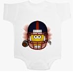 Super Smiley Football Baby Ultrasoft Onesie