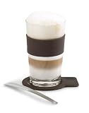 Blomus 63422 Desa Latte Macchiato Glas mit Untersetzer Durchmesser 8 cm, Höhe 12.5