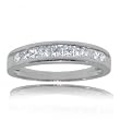 Diamond Anniversary Band 14K White Gold Princess Cut  1/2CT TW - Channel Set