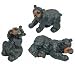 Playful Willie Black Bear Figurines, 4, Set of 3 in 3 Styles