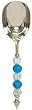 Decorative Ice Scoop With Aqua Blue and Clear Glass Beads Handle