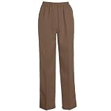 Womens Microfiber Twill Mock Fly Pull-On Pant