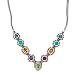 925 Silver & Semi-Precious Stone Necklace with 18k Gold Accents- 18 IN (13.70ctw)