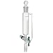 Chemglass CG-1713-04 Glass Cylindrical Style Graduated Addition Funnel, with 2mm PTFE Metering Stopcock, 25mL Capacity