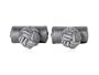 Classic Gray Silver Silk Knot Log Cufflinks With Velour Pouch