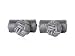 Classic Gray Silver Silk Knot Log Cufflinks with Presentation Box