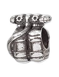Genuine Zable (TM) Product. 925 Sterling Silver Scuba Tanks Bead Charm. 100% Satisfaction Guaranteed.