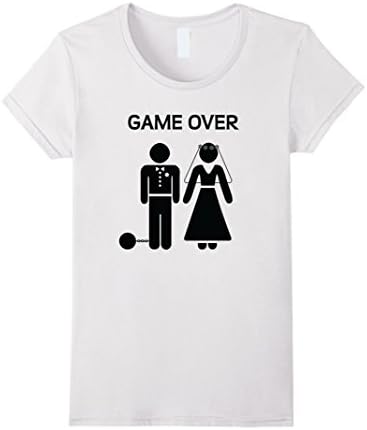Women's Game Over T-Shirt - Just married? Engaged? This is Perfect! Small White