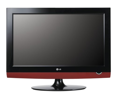 LG 32LG4000 32-inch Widescreen HD Ready LCD TV with DVD player and Freeview - Black / Red Trim