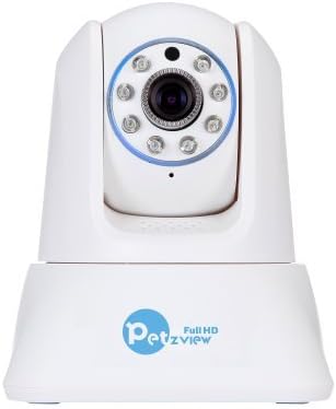 Petzview Wireless WiFi 1080P HD Pan Tilt IP Camera (Day/Night Vision,2 Way Audio, SD Card Slot, Alarm, Mobile Android/iOS/iPhone/iPad/Tablet)