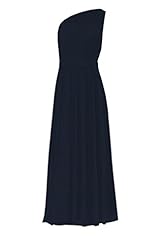 A-line Pleated Lace Chiffon One Shoulder Floor Length Evening Dress/Bridesmaid Dress 