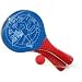 Beach Ball Set 2 Schläger Holz 32 cm Länge 19 cm Durchmesser + Ball im Netz