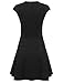 Meaneor Women's Short Sleeve Fit and Flare A-line Dress
