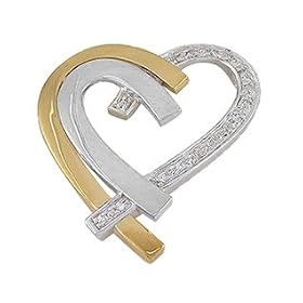 Pendant 14K White and Yellow Gold With Diamonds #PHZN0395-310U