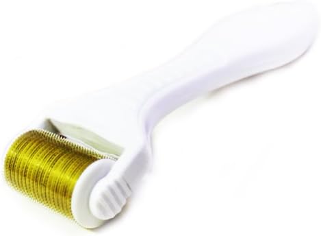 Tankhappy Titanium 1080 Needles Micro needles Roller Yellow Derma Body Roller Large Head Treating for Acne Scar,Cellulite,Stretch Marks Cellulite Treatment, Stretch Mark Removal, Anti Aging, Repair Acne Scarring, Wrinkle Reduction, Hair Loss Treatments,Skincare Products 0.25mm