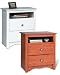 Monterey 2 Drawer Tall Night Table with Open Shelf - White