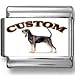 Black and Tan Coonhound Dog Custom Photo Italian Charm