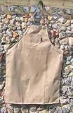 Canvas and leather buckled garden apron