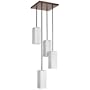 Dainolite EDR93044-OBB 4-Light Pendant or Flush Mount Fixture, Oil Brushed Bronze