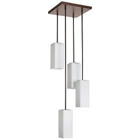 Dainolite EDR93044-OBB 4-Light Pendant or Flush Mount Fixture, Oil Brushed Bronze by Dainolite