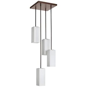 Dainolite EDR93044-OBB 4-Light Pendant or Flush Mount Fixture, Oil Brushed Bronze by Dainolite