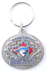 Toronto Blue Jays Oval Pewter Keychain