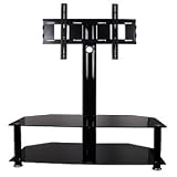 21 to 37 AVS052BLK Aluminum & Glass LCD/TV Stand (Black)