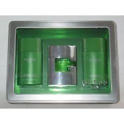 GUESS MAN by Guess EDT SPRAY 2.5 OZ & AFTERSHAVE BALM 3.4 OZ & HAIR AND BODY WASH 3.4 oz for Men