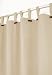 Park B.Smith Eco Astor 70 Inch by 72 Inch Recycled Cotton Split Tab Shower Curtain, Cream