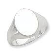 Sterling Silver 12x16mm Solid Back Signet Ring