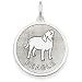 beagle31 - 14kt White Gold Polished Engraveable Beagle Disc C