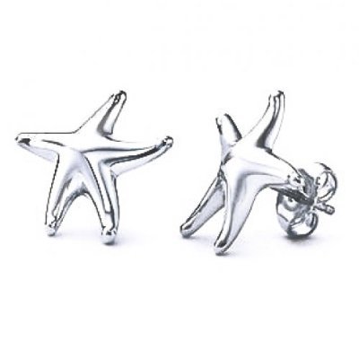 Bling Jewelry Designer Inspired Sterling Silver Starfish Stud Earrings