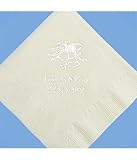 Personalized Wedding Gifts - Wedding Dinner Napkins - Set of 50,Ivory,Bells