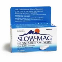 Slow-Mag magnesium chloride with calcium tablets - 60 ea