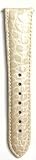 18mm Creme Genuine Crocodile Watch Strap – Fits Michele Watches