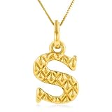 Sterling Silver S Initial Pendant w/18 Chain