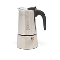 Bialetti Musa Satin 6 Tassen Espressokocher satinierter Edelstahl