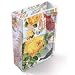 Paisley Rose Glass Transferware Rectangular Vase