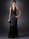 Formal Evening Gown. Halter Beaded Dress for Prom, Party, Wedding by Sean Collection (50077)