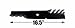 USA Mower Blades (3 CMB184BP Toothed Extra High Lift Blade Fits Bad Boy 038-5350-0050 038-5350-00 Length 16 1/2 in. Width 3 in. Thickness .250 in. Center Hole 5/8 in. 32 in. 48 in. Deck