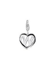 SilveRado (tm) VR042 Verado Sterling Silver Letter W Pandora Compatible Bead / Charm with Lobster Clasp