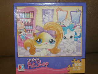LITTLEST PET SHOP HAIR SALON 100 PC PUZZLE PUPPY KITTY