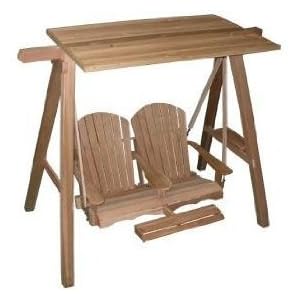 Bear Chair BC855C Cedar Loveseat Swing by 