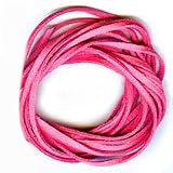 Hot Pink Fuchsia Faux Leather Suede Cord 10 Feet - Ultra Microfiber